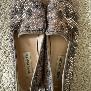 Steve Madden Women's Glitter Loafers - Brown and Silver